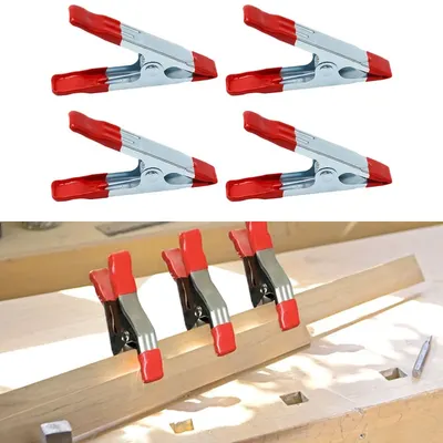 4pc 4" Metal Spring Clamps – Tarpaulin Clip Grip with Rubber Tips