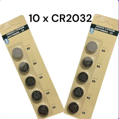 10PC x CR2032 Batteries, Battery coin