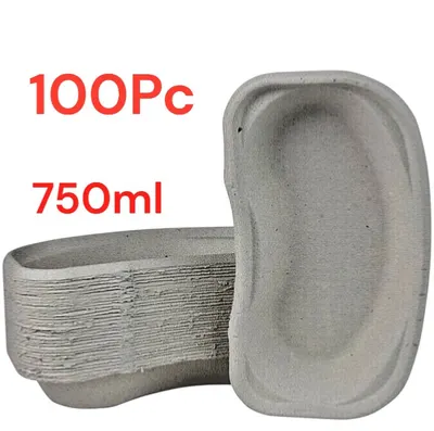 100Pc 750 ml Disposable Kidney Dishes Biodegradable Medical Care Sick Vomit Bowl