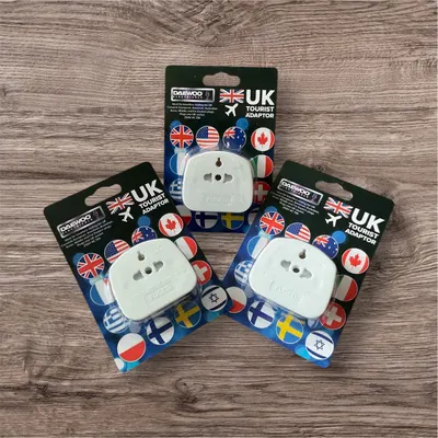 3 pc UK  Tourist Adaptor