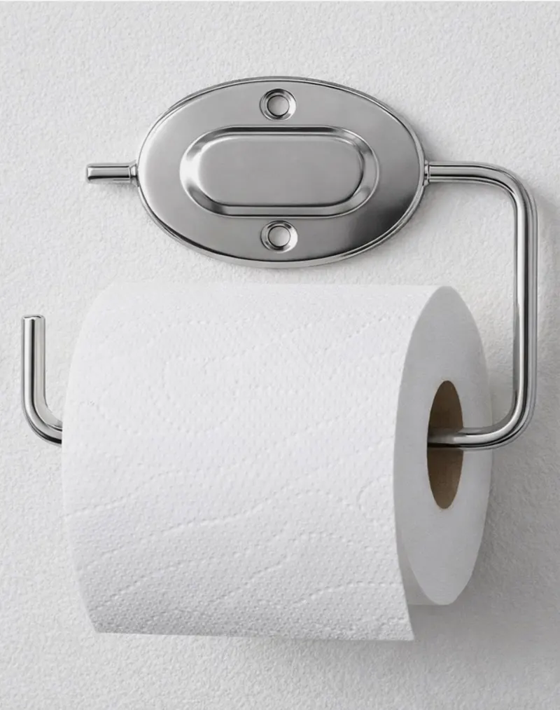 Bathroom Toilet Roll Paper Holder Rack Wall-Mount Screw Fitting Stainless Steel