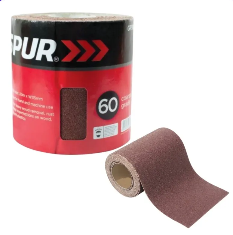 Blackspur 10m Roll Decorator's Aluminium Oxide Sandpaper Choose (60)
