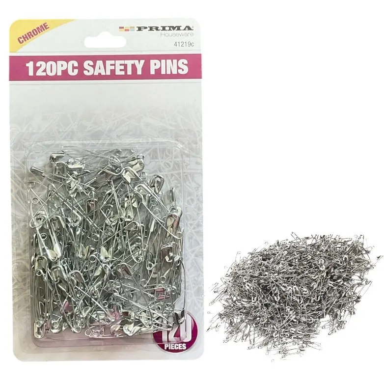 120PC Safety Pins Metal Silver Medium Sewing Craft Dressmaking Sewing Clothing