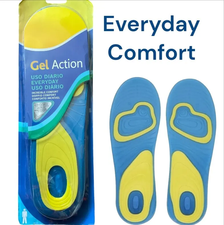Gel Insole Shoe Boot Inserts Orthotic Arch Support Pad Shock Absorption Insoles