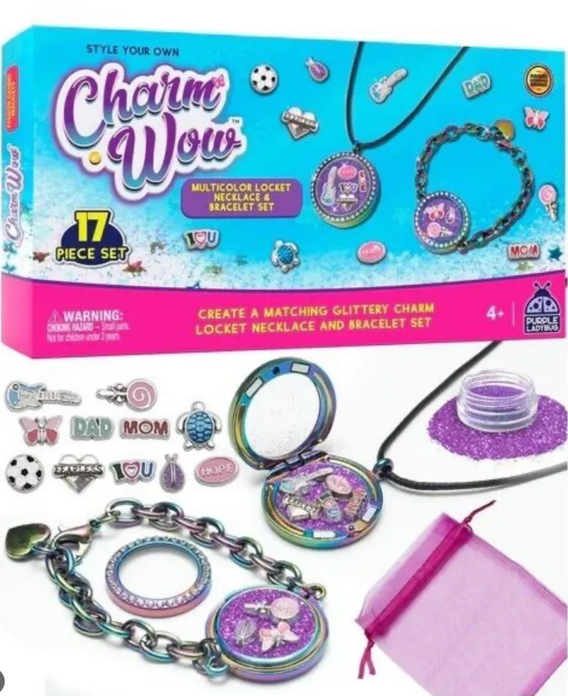 17pc CharmWow Jewellery Making Kit – Lockets & Charms