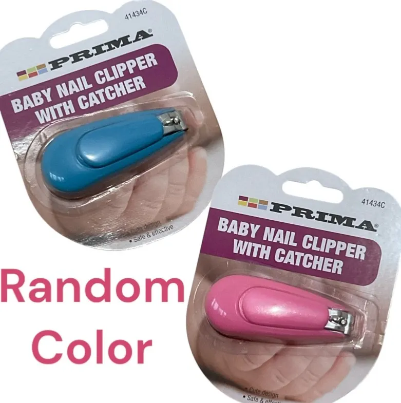 BABY NAIL CLIPPER WITH CATCHER EASY GRIP SAFE CUTTING Random Colour