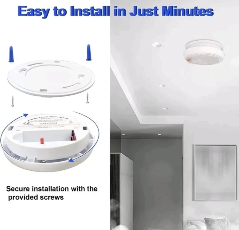 OPTICAL SMOKE ALARM LOUD SECURE ALARM and BATTERY OPERATED DAEWOO