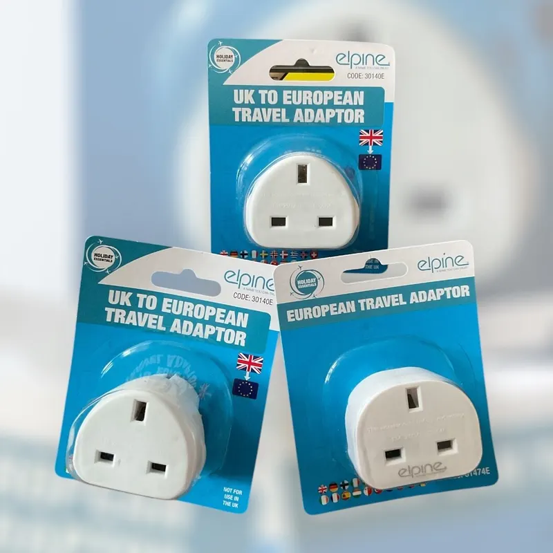 3 x UK To European Travel Adaptor