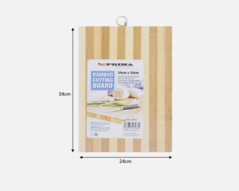 BAMBOO WOOD CHOPPING BOARD  Kitchen Dicing Slicing 34 x24 cm Prima